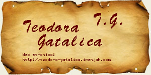 Teodora Gatalica vizit kartica